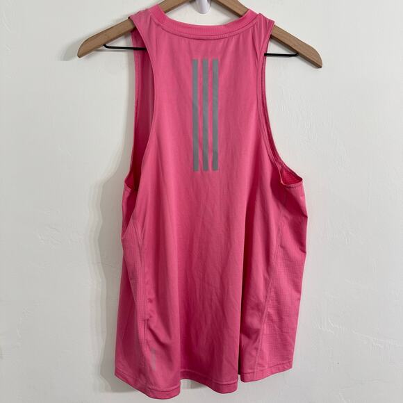 Adidas Running Primegreen Racerback OTR Tank Top Reflective Rose Pink Size Small - Picture 7 of 10